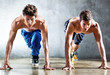 Foto: Two runners on start Two runners on start