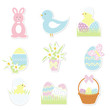 Easter icons set