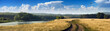 Panorama of the summer day with little river Panorama of the summer day with little river