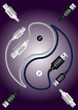 Yin-yang-usb. Vector illustration. Yin-yang-usb. Vector illustration.