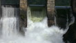 dam of hydroelectric power station, Katun river, Altay, Russia
