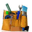 tools and instruments in leathern belt tools and instruments in leathern belt