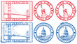 USA famous cities stamps USA famous cities stamps