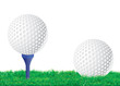 Balle de golf su le green