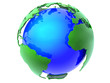 blue and green earth globe