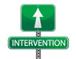 intervention street sign concept