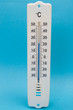 Thermometer against blue