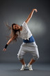 stylish girl dancing modern ballet