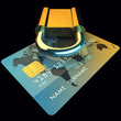 Credit card and padlock ,safe banking, 3d illustration