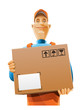 delivery service man with box delivery service man with box