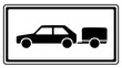 Zusatzzeichen Auto PKW mit Anhänger Führerscheinklasse BE