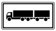Zusatzzeichen LKW mit Anhänger Führerscheinklasse CE