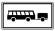 Zusatzzeichen Bus mit Anhänger Führerscheinklasse DE