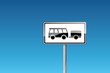 Zusatzzeichen Bus mit Anhänger Führerscheinklasse D1E