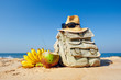 Knapsack on the beach