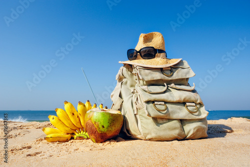 Photo: Knapsack on the beach Knapsack on the beach