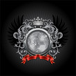 Vector: Coat of arms with a disco ball Coat of arms with a disco ball