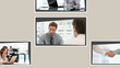 Montage of businessmen working Montage of businessmen working