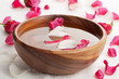 rose petals in bowl