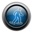 Dark and Glowing Button "Snowshoeing"