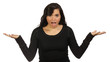 Photos : Young woman making a questioning gesture
