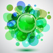 Sfondo con bolle e bottone - Backround with bubbles and button