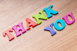 Thank you message on the background