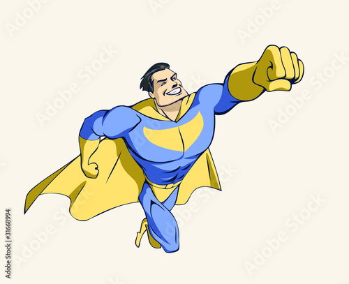 Vector: Flying super hero Flying super hero