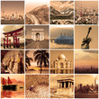 Collage voyage autour du monde