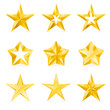 Different types and forms of gold stars