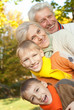 nice family on the nature