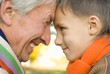 grandfather keeps his grandson