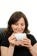 Foto: Frau mit Kaffeetasse Frau mit Kaffeetasse