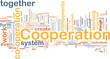 Cooperation background concept
