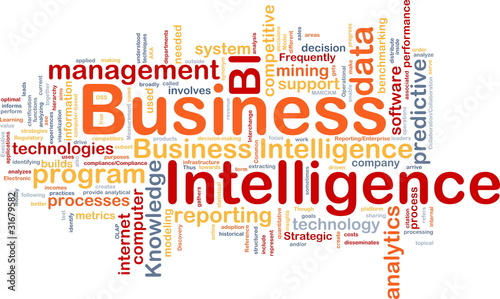 Illustration: Business intelligence background concept Business intelligence background concept