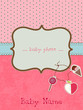 Baby Arrival Card with Photo Frame in vector