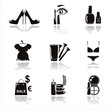 set of 9 black beauty and fashion icons set of 9 black beauty and fashion icons