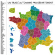 Carte de France (un vecteur par département)