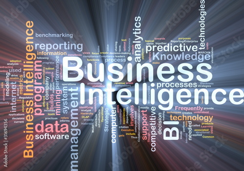 Illustration: Business intelligence background concept glowing Business intelligence background concept glowing