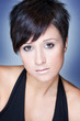 Fashion portrait of a beautiful woman with short hair
