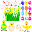 Set of Easter icons.