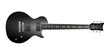 black guitar isolated on white