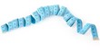 Photo: Blue tapeline on white background Blue tapeline on white background