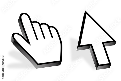 Vektor: Computermaus Maus Hand Finger Pfeil Zeiger Cursor zeigen Computermaus Maus Hand Finger Pfeil Zeiger Cursor zeigen