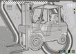 Modern technical illustration of a generic forklift. Modern technical illustration of a generic forklift.