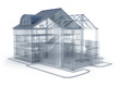 Architecture plan house, transparent model
