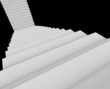 Scala sale e scende sfondo nero