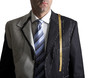 Man in semi ready, tailor made elegant suit