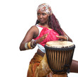 Colorful Djembe Drummer Colorful Djembe Drummer