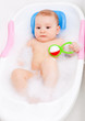 baby taking a bath